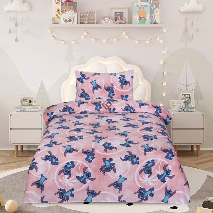 pink lilo-kids bedsheet set