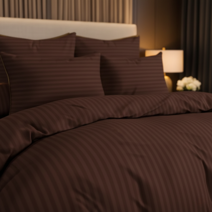 CHOCO stripe Comforter Set- 8 Pcs