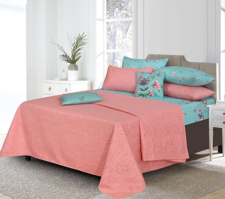 PINK BLAST Winter Comforter Set- 8 Pcs