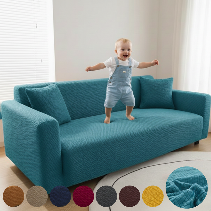 ZINC STRIPE JACQUARD SOFA COVER