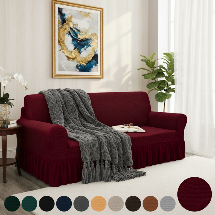 MAROON TURKISH SOFA COVER