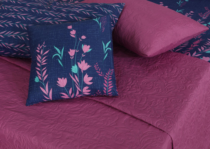 BAXTER PURPLE Winter Comforter Set- 8 Pcs