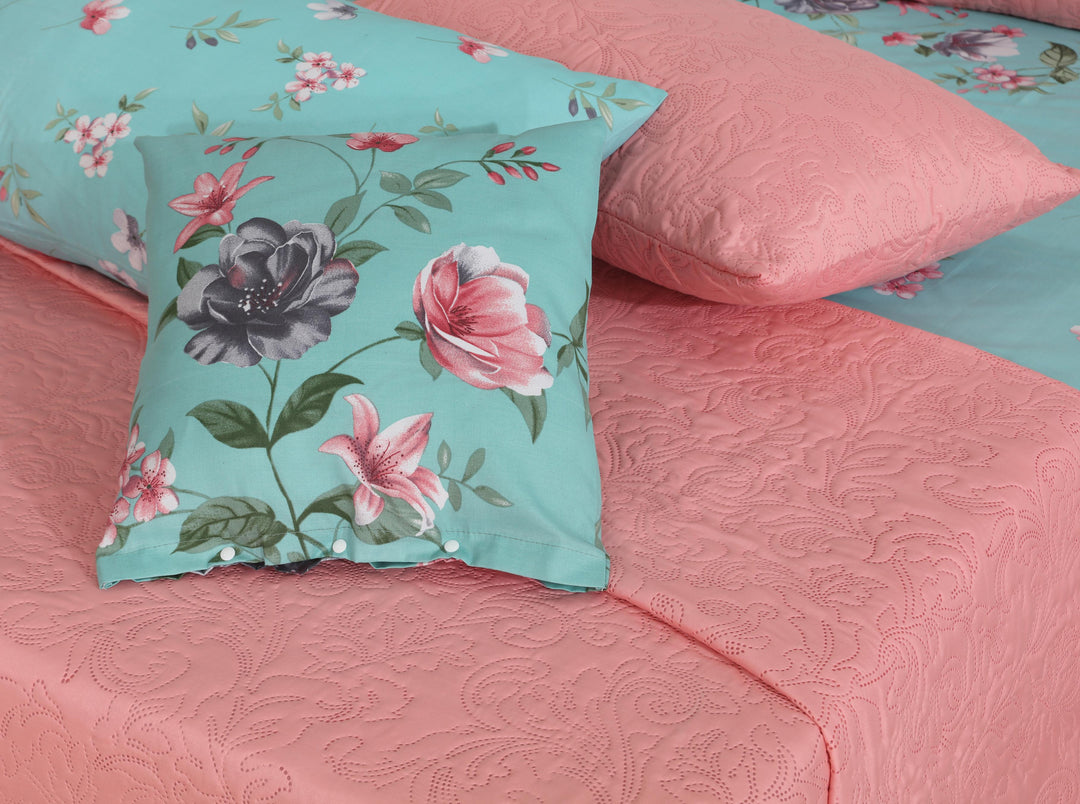 PINK BLAST Winter Comforter Set- 8 Pcs