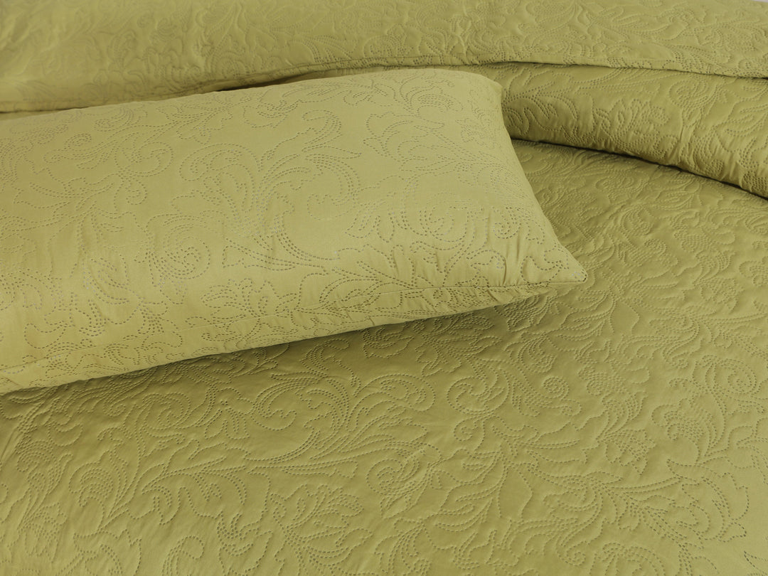 S.GREEN BEDSPREAD SET - 3 PCS (PREMIUM)