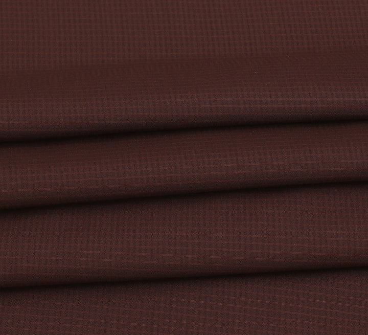 BURNT MAROON MAX SUITING - (WASH AND WEAR)