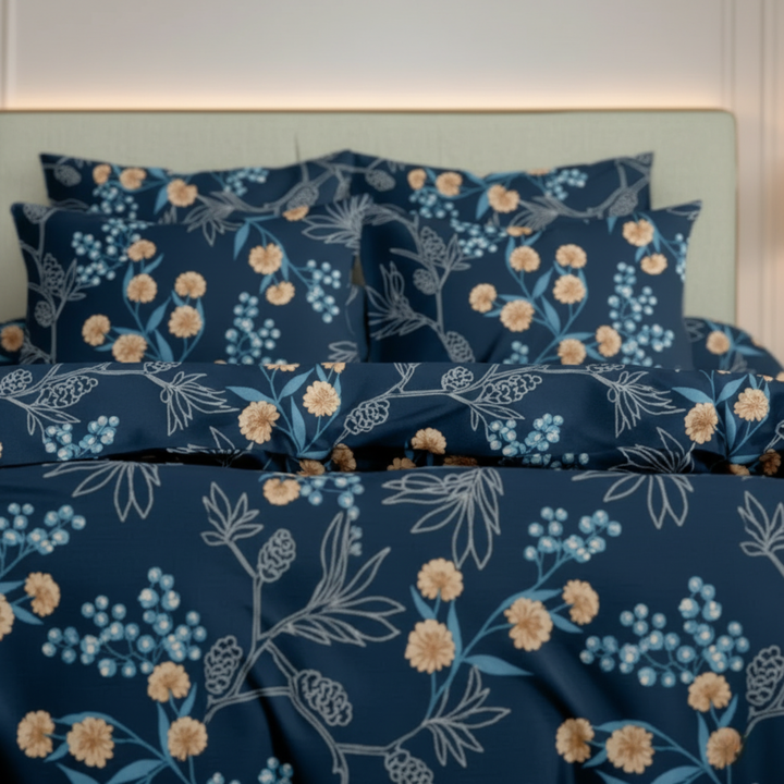 CHINTZ Winter Comforter Set- 7 Pcs