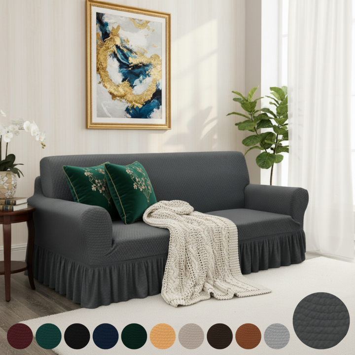 DARK GREY TURKISH SOFA COVER