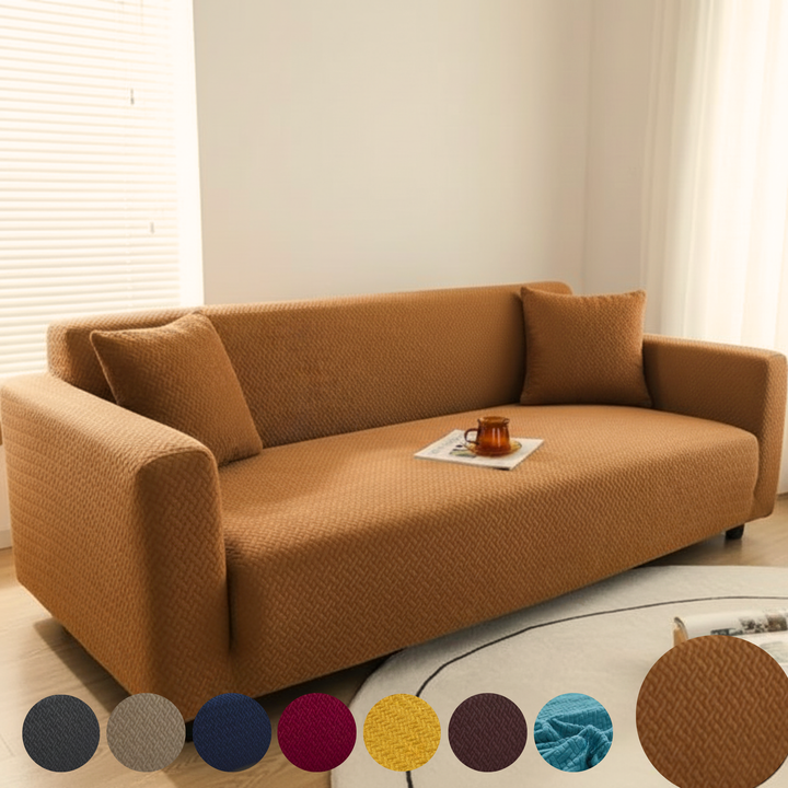 COPPER STRIPE JACQUARD SOFA COVER