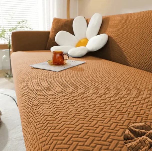 COPPER STRIPE JACQUARD SOFA COVER