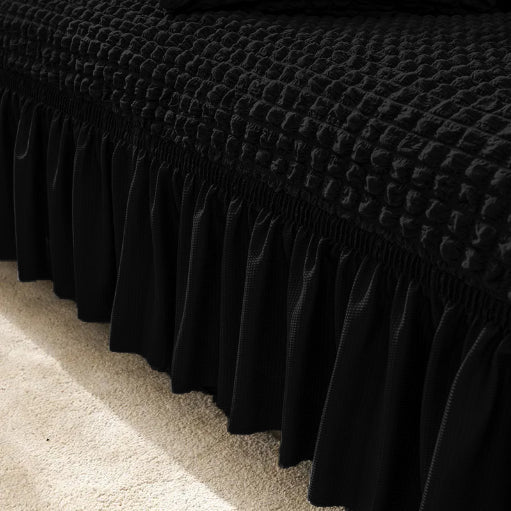 BLACK FITTED BUBBLE SOFA COVER