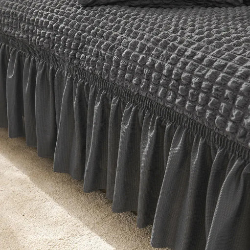 GREY FITTED BUBBLE SOFA COVER