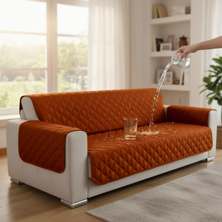 COPPER WATERPROOF QUILTED SOFA COVER