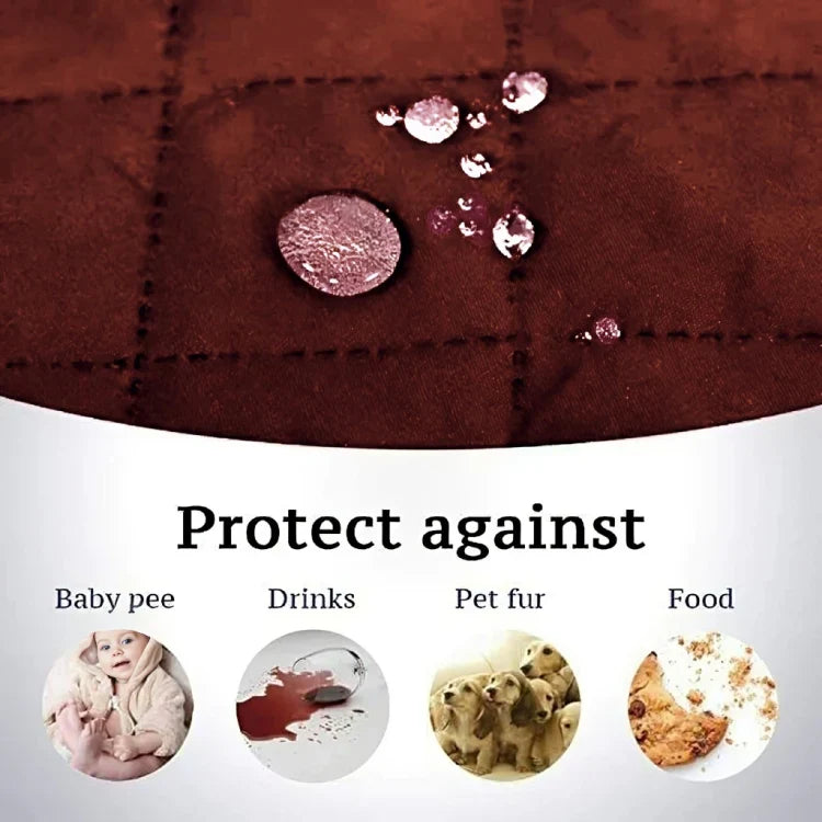 D.BROWN WATERPROOF QUILTED SOFA COVER