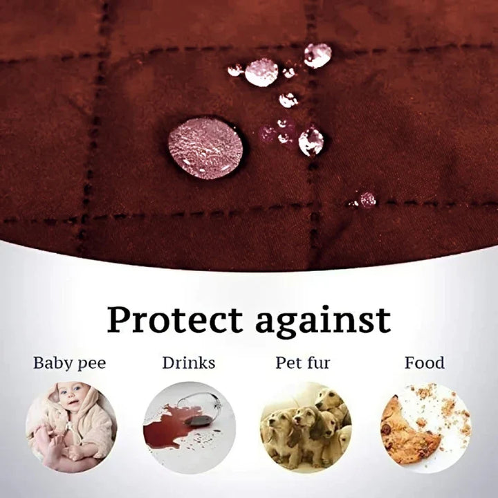 D.BROWN WATERPROOF QUILTED SOFA COVER