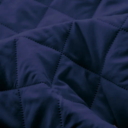 NAVY QUILTED WATERPROOF MATTRESS FITTED COVER