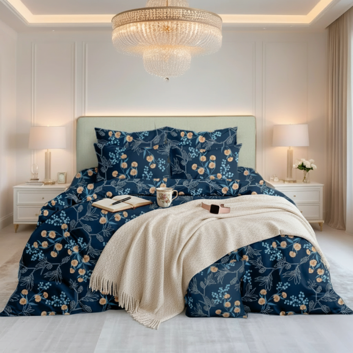 CHINTZ Winter Comforter Set- 7 Pcs