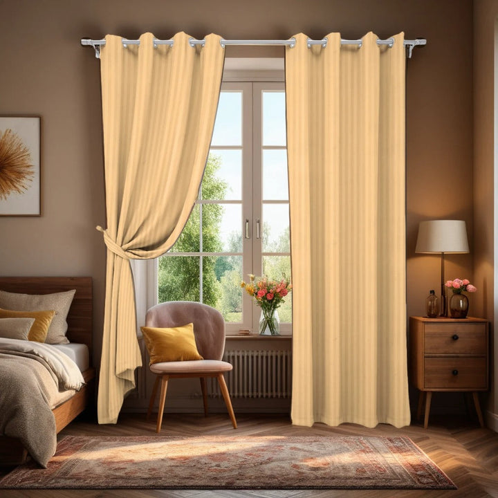 BEIGE WINDOW CURTAINS