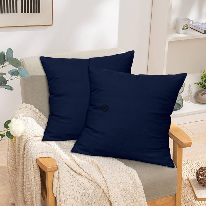NAVY DYED CUSHION COVER (PACK OF 2)