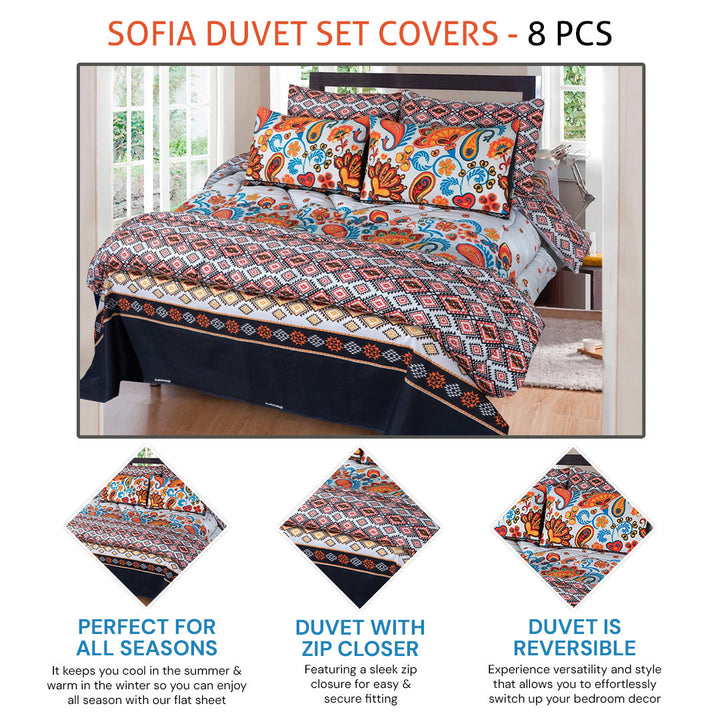 SOFIA DUVET COVERS  SET - 8 PCS (PREMIUM)