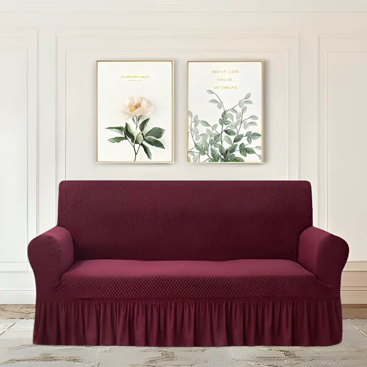 MAROON TURKISH SOFA COVER